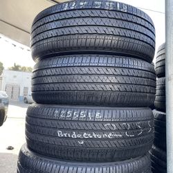 225/55/18 Bridgestone #4 Used Tires Installed And Balanced