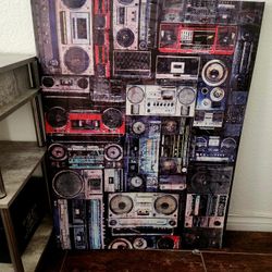 Canvas Boom Box Wall Art