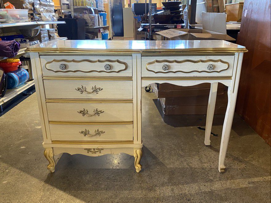 SEARS Gold Trim French Provincial Desk