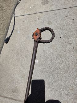 ANTIQUE J H WILLIAMS 20" CHAIN WRENCH HEAVY DUTY VULCAN SUPERIOR NO 1 VTG USA