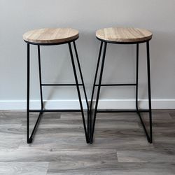 Set of Two Stools, 28” Tall