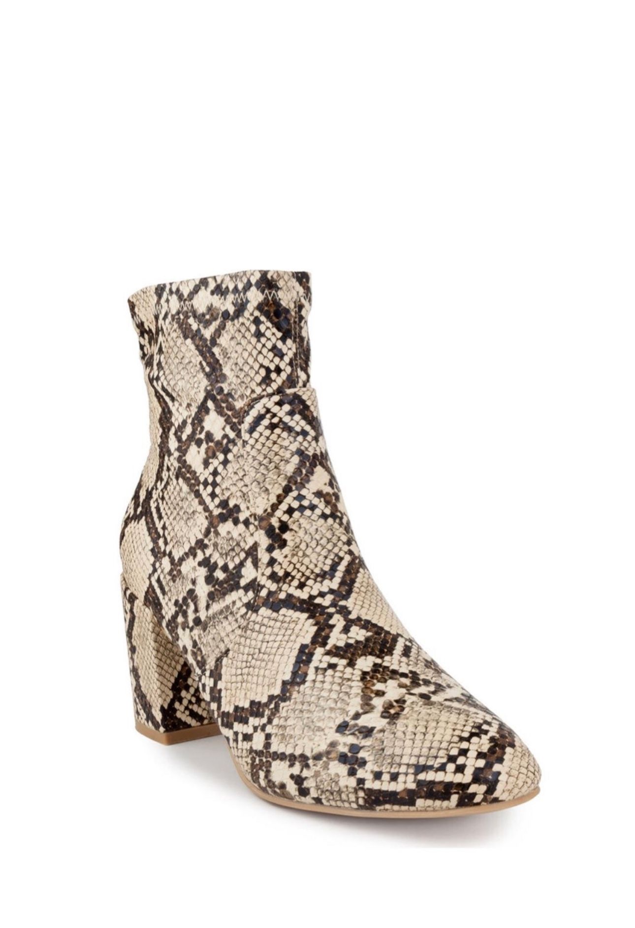 Sugar Snake Print Heel Booties 7.5M