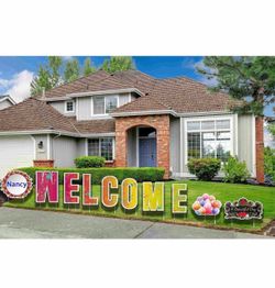 Welcome Yard Signs with Stakes