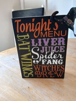 Halloween kitchen sign