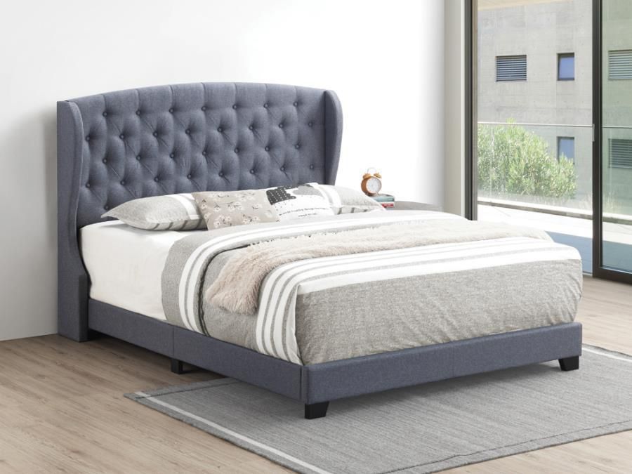 King size bed frame headboard with mattress and box spring complete bed delivery available 