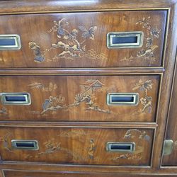 Drexel Heritage Hollywood Regency Chinoiserie Long Dresser or Credenza. Priced to sell $600. Very heavy. Width: 78 Depth: 19 Height: 30.5  Online $160