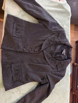 Women's GEORGE Designs By Mark Eisen Gray Salt and Pepper Size 16 Coat