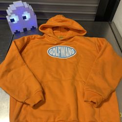 Golf Wang Sweater Mens Medium Blue Orange Logo Y2K Tyler The Creator Hoodie 