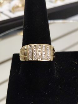 Mens Gold Diamond Ring