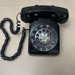 Vintage Western Electric Black Rotary Phone Model 500 Bell System Mid Century
