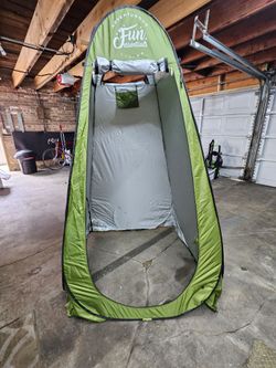 Torn camping gear