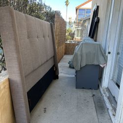 Queen Fabric Bed Frame —Free