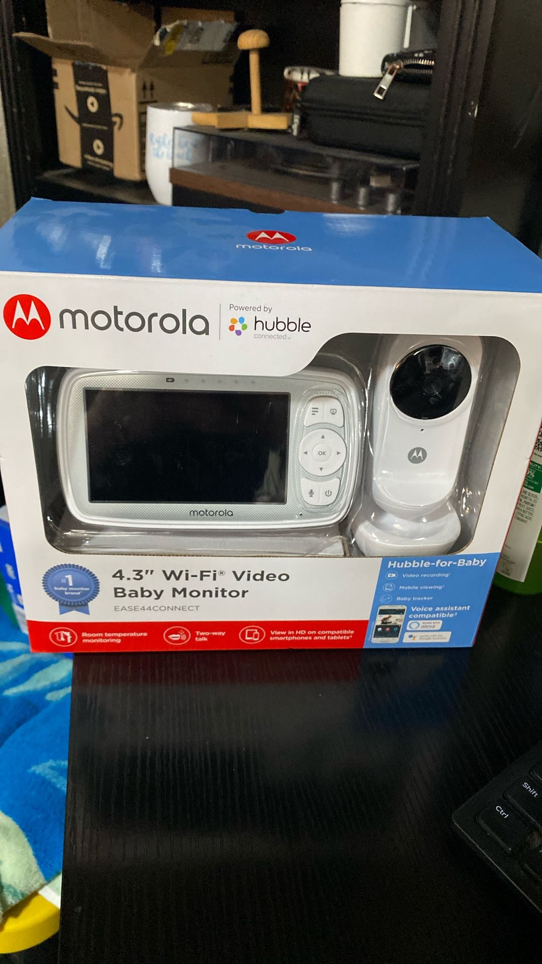 Motorola app Wi-Fi video baby monitor compatible with Alexa