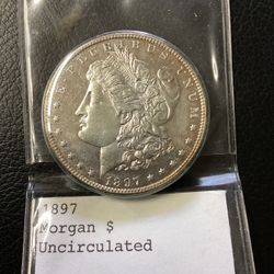 1897 Morgan Silver Dollar Uncirculated 