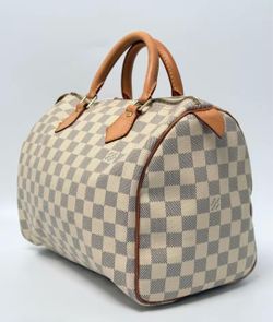 Louis Vuitton Speedy Damier Azur Handbag