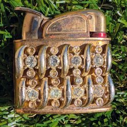 Vintage 1940 Rhinestone Evans Torch Lighter