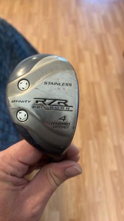 Affinity RZR Burn 4 hybrid golf club featuring a 22-degree loft.