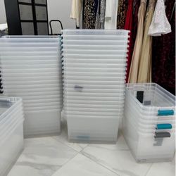 64qt plastic storage bins NO LIDS!!!