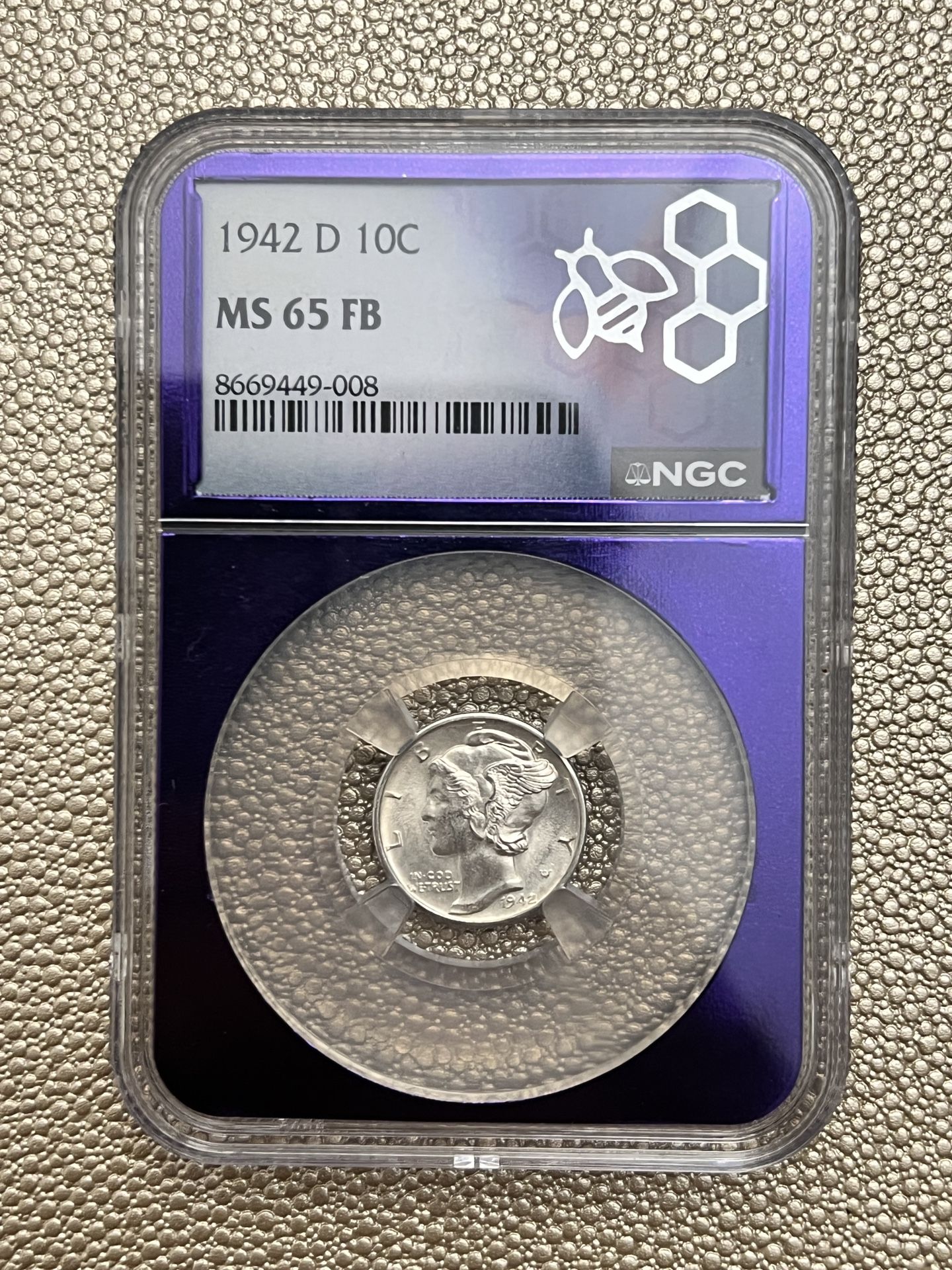 1942 D Mercury Dime MS 65 Full Bands