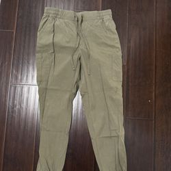 Green Joggers Light Wash