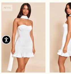 Pretty little thing white dress size 4