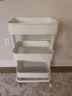 IKEA RÅSKOG 3-Tier Rolling Storage Cart