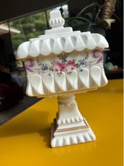 Westmoreland Milk Glass Wedding Cake Box.