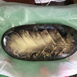 Vintage FB Rogers Silver Co Silver Leaf Serving Platter  1959 