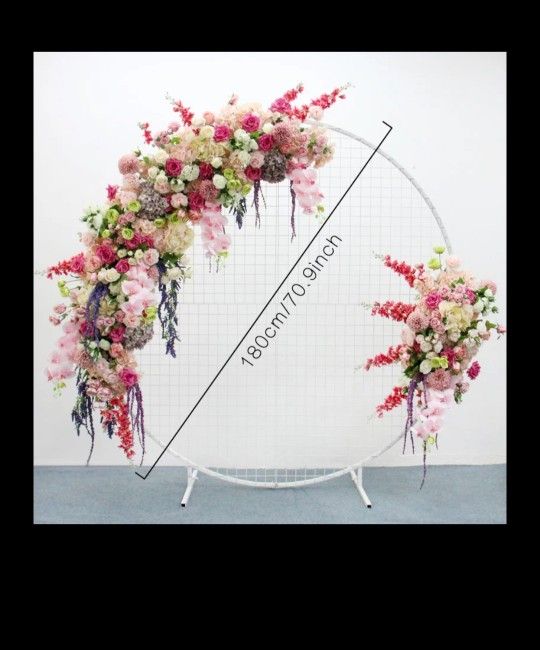 artificial flower wrought iron wedding props fake flower row wedding background flower wall
