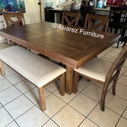 Dining Table Set With Bench
