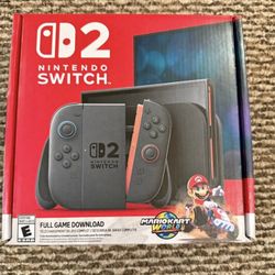 Brand new never been used Nintendo switch 2 with Mario Cart included. Expandable hard drive 