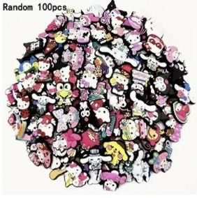 HELLO KITTY CROC SHOE CHARMS 100 (COUNT) BAG