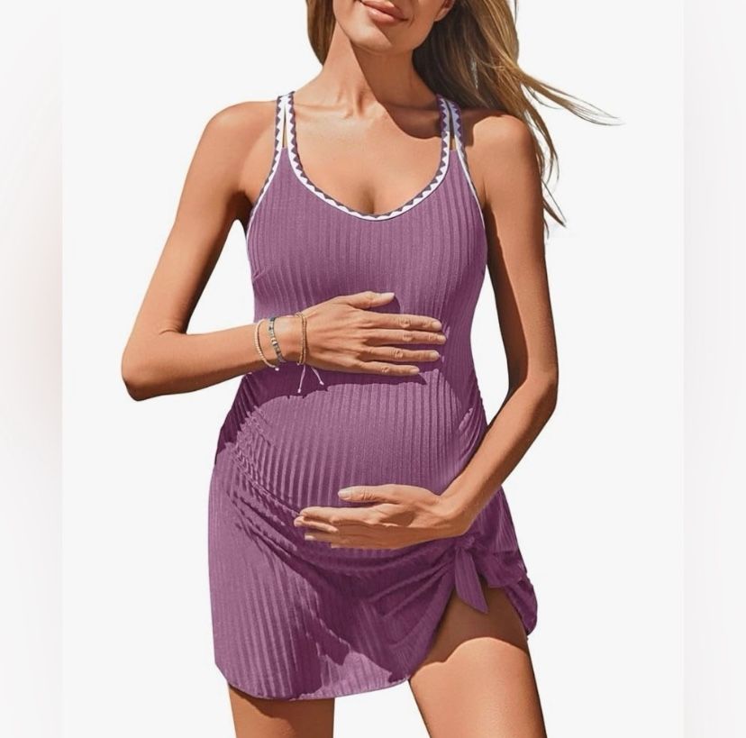 NWT Summer Mae Maternity Swimdress Sz 16