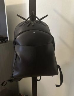 Montblanc Black Leather Backpack
