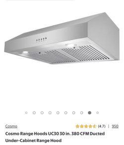 Cosmo Range Hoods UC30 30 in. 380 CFM Ducted Under-Cabinet Range Hood (4.7)