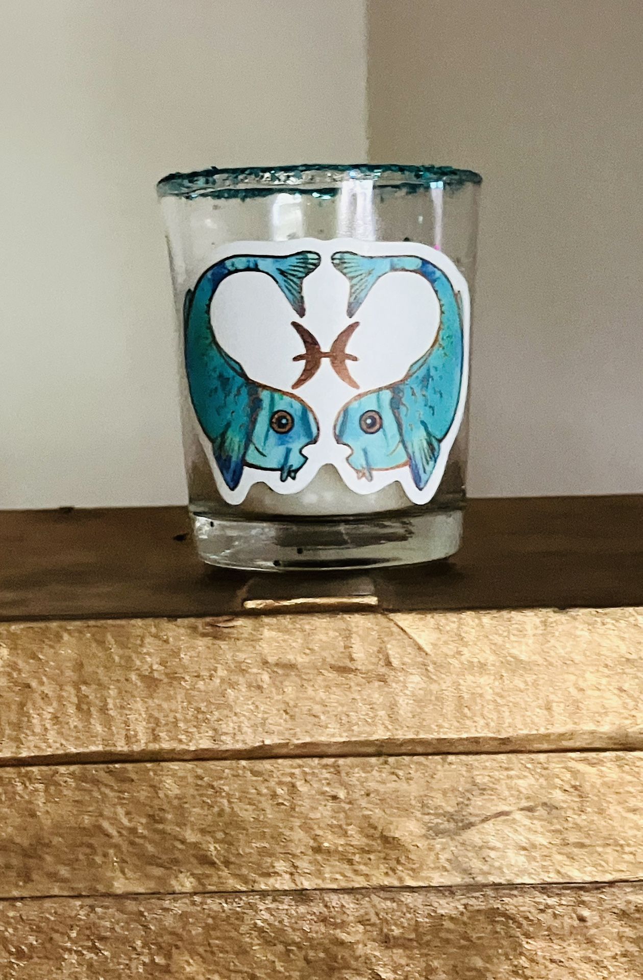 Pisces ♓️ Zodiac Birth, Sign Candle Crystal Filled!