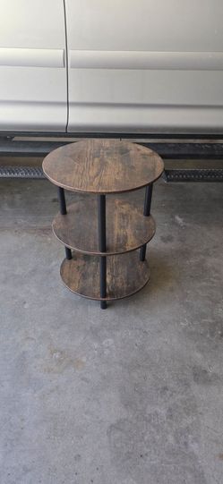 Rustic brown side table