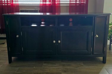 Dark brown TV stand