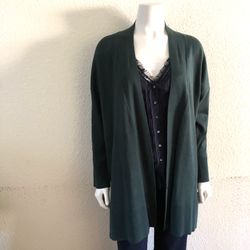Olivia Warren Green Open Cardigan Size M