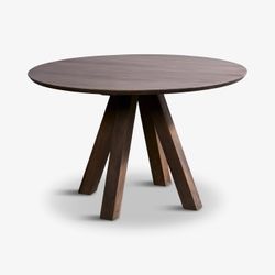 Round Dining Table MCM walnut