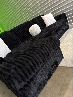 Oversized corduroy Ashley furniture sectional sofa couch