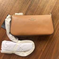 Kate Spade New York Leather Crossbody Bag Tan Brown NWT