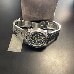 Mens Bulova Precisionist Chronograph Stainless Steel Watch 