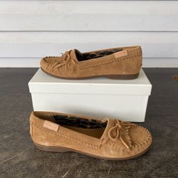 coach cheyanne suede loafers ginger size 7.5m