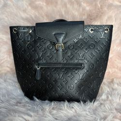 Louis Vuitton Black Monogram Embossed Backpack