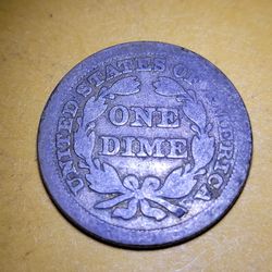 1853 seated liberty dime silver coin