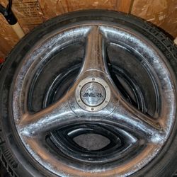 “Antera 3-Spoke Chrome Wheels w/ Tires (Set of 4)