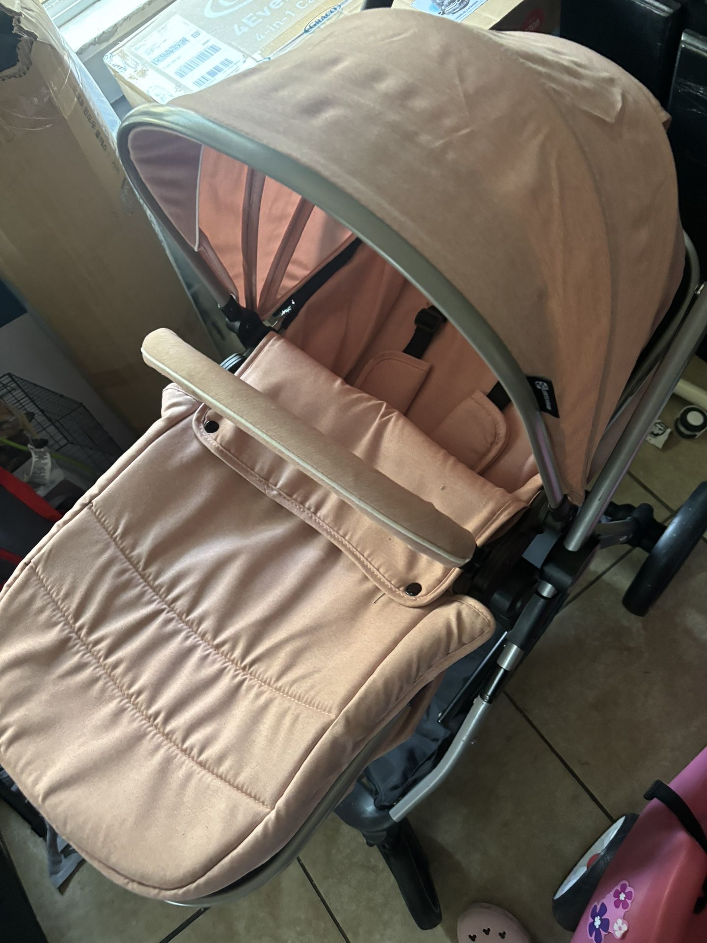 Pink stroller