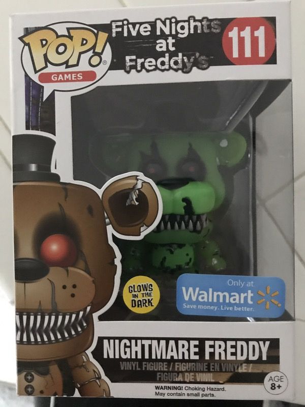 Funko pop nightmare Freddy glow in the dark exclusive 5 nights