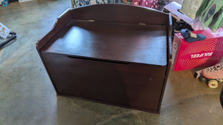 Toy bin box toy storage wood wooden bench chest